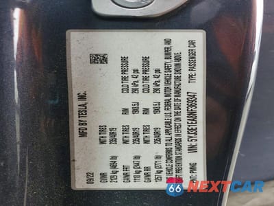Zdjęcie 12 z 12 samochodu: 2022 TESLA MODEL 3 VIN:5YJ3E1EA8NF369347 - miniatura