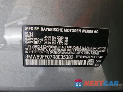 Zdjęcie 13 z 13 samochodu: 2024 BMW 330I VIN:3MW69FF07R8E35382 - miniatura