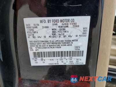 Zdjęcie 13 z 13 samochodu: 2007 FORD ESCAPE LIMITED VIN:1FMCU941X7KA11929 - miniatura