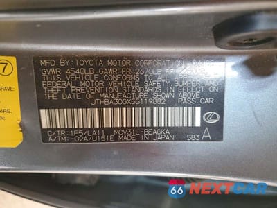 Zdjęcie 12 z 12 samochodu: 2005 LEXUS ES 330 VIN:JTHBA30GX55119882 - miniatura