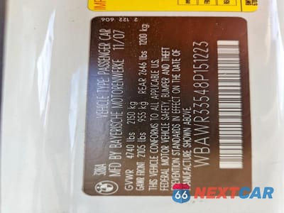 Zdjęcie 12 z 12 samochodu: 2008 BMW 328 I SULEV VIN:WBAWR33548P151223 - miniatura