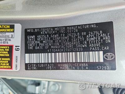 Zdjęcie 12 z 12 samochodu: 2026 TOYOTA CAMRY LE VIN:4T1DAACK2TU712939 - miniatura