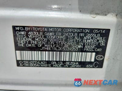 Zdjęcie 12 z 12 samochodu: 2014 LEXUS GS 350 VIN:JTHBE1BL2E5039253 - miniatura