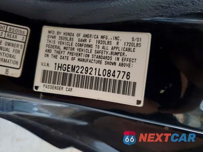 Zdjęcie 12 z 12 samochodu: 2001 HONDA CIVIC SI VIN:1HGEM22921L084776 - miniatura