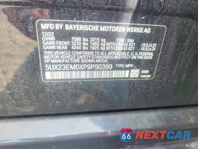 Zdjęcie 13 z 13 samochodu: 2023 BMW X7 XDRIVE40I VIN:5UX23EM0XP9P90399 - miniatura