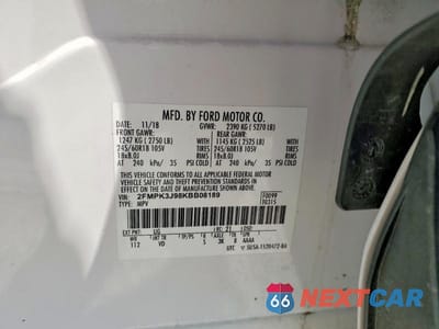 Zdjęcie 13 z 13 samochodu: 2019 FORD EDGE SEL VIN:2FMPK3J98KBB08189 - miniatura