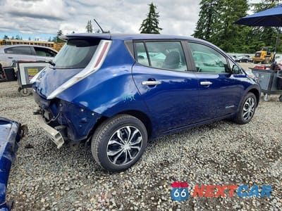 Trzecie zdjęcie samochodu z tyłu: 2016 NISSAN LEAF S VIN:1N4AZ0CP3GC300357 - miniatura
