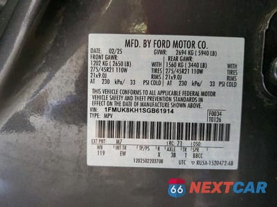 Zdjęcie 14 z 14 samochodu: 2025 FORD EXPLORER ST-LINE VIN:1FMUK8KH1SGB61914 - miniatura