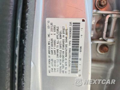 Zdjęcie 12 z 12 samochodu: 2010 HONDA ACCORD VIN:1HGCP2F73AA179902 - miniatura