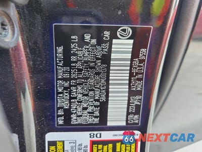 Zdjęcie 12 z 12 samochodu: 2021 LEXUS ES 300H VIN:58ADA1C13MU001378 - miniatura