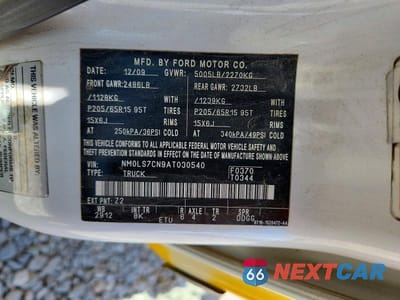 Zdjęcie 14 z 14 samochodu: 2010 FORD TRANSIT CONNECT XL VIN:NM0LS7CN9AT030540 - miniatura