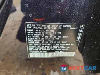Zdjęcie 13 z 13 samochodu: 2018 VOLKSWAGEN ATLAS SE VIN:1V2DR2CA9JC540551 - miniatura