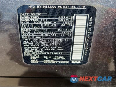 Zdjęcie 12 z 12 samochodu: 2020 INFINITI QX50 LUXE VIN:3PCAJ5M17LF118277 - miniatura