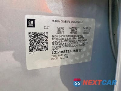 Zdjęcie 12 z 12 samochodu: 2018 CHEVROLET MALIBU LT VIN:1G1ZD5ST1JF155812 - miniatura