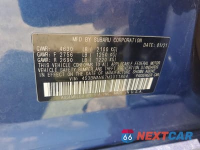 Zdjęcie 12 z 12 samochodu: 2021 SUBARU LEGACY LIMITED VIN:4S3BWAN67M3011804 - miniatura