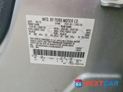 Zdjęcie 13 z 13 samochodu: 2013 FORD EDGE LIMITED VIN:2FMDK4KCXDBA89277 - miniatura