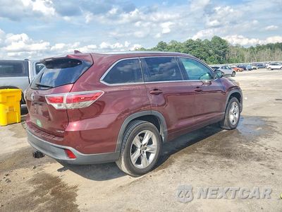 Trzecie zdjęcie samochodu z tyłu: 2015 TOYOTA HIGHLANDER LIMITED VIN:5TDYKRFH8FS080801 - miniatura