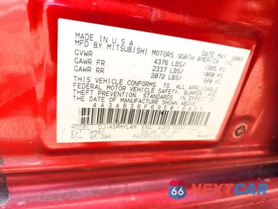 Zdjęcie 12 z 12 samochodu: 2009 MITSUBISHI GALANT ES HIGH VIN:4A3AB36F69E016065 - miniatura