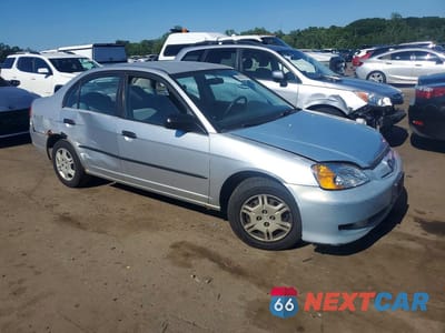 Czwarte zdjęcie samochodu z boku: 2002 HONDA CIVIC DX VIN:2HGES16102H596166 - miniatura
