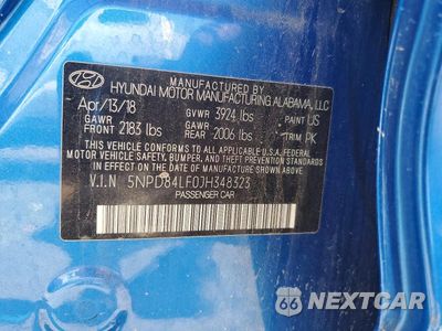 Zdjęcie 12 z 12 samochodu: 2018 HYUNDAI ELANTRA VIN:5NPD84LF0JH348323 - miniatura