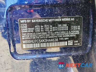 Zdjęcie 13 z 13 samochodu: 2019 BMW X1 SDRIVE28I VIN:WBXHU7C5XK3H44638 - miniatura