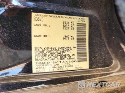 Zdjęcie 13 z 13 samochodu: 2017 NISSAN ALTIMA 2.5 SV VIN:1N4AL3AP9HC144560 - miniatura