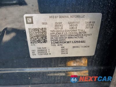 Zdjęcie 13 z 13 samochodu: 2018 CHEVROLET TRAVERSE LT VIN:1GNERGKW7JJ259481 - miniatura