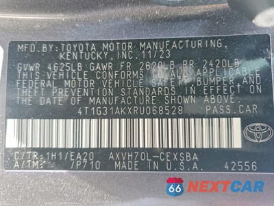 Zdjęcie 12 z 12 samochodu: 2024 TOYOTA CAMRY HYBRID SE VIN:4T1G31AKXRU068528 - miniatura