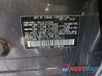 Zdjęcie 13 z 13 samochodu: 2025 SUBARU FORESTER SPORT VIN:JF2SLDHC2SH498472 - miniatura