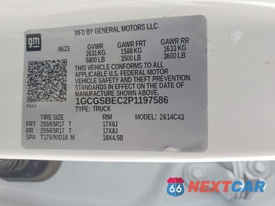 Zdjęcie 12 z 12 samochodu: 2023 CHEVROLET COLORADO VIN:1GCGSBEC2P1197586 - miniatura