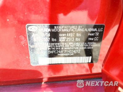 Zdjęcie 12 z 12 samochodu: 2015 HYUNDAI SONATA SE VIN:5NPE24AF7FH024012 - miniatura
