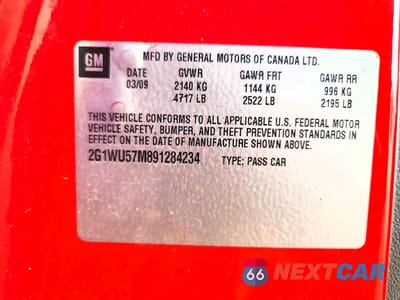 Zdjęcie 12 z 12 samochodu: 2009 CHEVROLET IMPALA VIN:2G1WU57M891284234 - miniatura