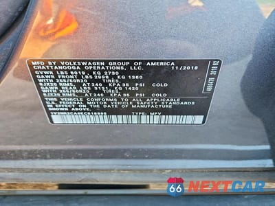Zdjęcie 13 z 13 samochodu: 2019 VOLKSWAGEN ATLAS SEL PREMIUM VIN:1V2NR2CA0KC518895 - miniatura