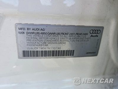 Zdjęcie 12 z 12 samochodu: 2007 AUDI A4 2.0T QUATTRO VIN:WAUDF78E67A110190 - miniatura