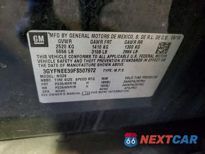 Zdjęcie 13 z 13 samochodu: 2015 CADILLAC SRX LUXURY COLLECTION VIN:3GYFNEE39FS507972 - miniatura
