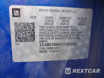 Zdjęcie 13 z 13 samochodu: 2018 CHEVROLET CRUZE LT VIN:1G1BE5SM5J7189253 - miniatura