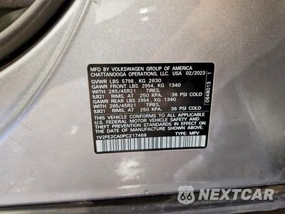 Zdjęcie 13 z 13 samochodu: 2023 VOLKSWAGEN ATLAS CROSS SPORT SEL PREMIUM R-LINE VIN:1V2FE2CA0PC217468 - miniatura