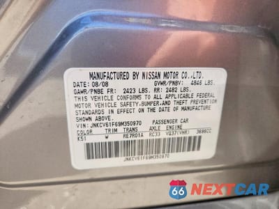 Zdjęcie 12 z 12 samochodu: 2009 INFINITI G37 SEDAN X VIN:JNKCV61F69M350970 - miniatura