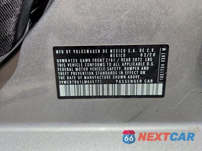 Zdjęcie 12 z 12 samochodu: 2020 VOLKSWAGEN JETTA S VIN:3VWCB7BU1LM045771 - miniatura