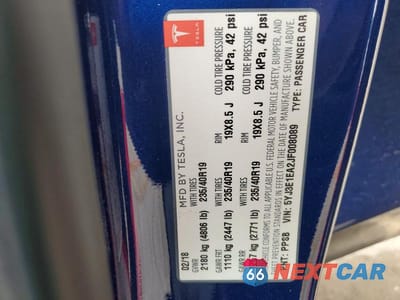 Zdjęcie 13 z 13 samochodu: 2018 TESLA MODEL 3 VIN:5YJ3E1EA2JF008089 - miniatura