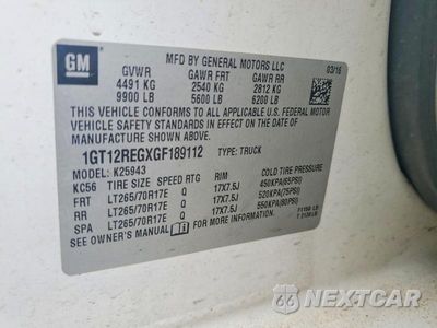 Zdjęcie 13 z 13 samochodu: 2016 GMC SIERRA K2500 HEAVY DUTY VIN:1GT12REGXGF189112 - miniatura