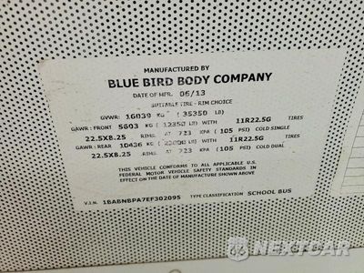 Zdjęcie 10 z 10 samochodu: 2014 BLUE BIRD SCHOOL BUS / TRANSIT BUS VIN:1BABNBPA7EF302095 - miniatura