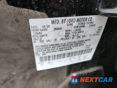 Zdjęcie 13 z 13 samochodu: 2008 LINCOLN MKX VIN:2LMDU68CX8BJ40820 - miniatura