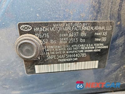 Zdjęcie 12 z 12 samochodu: 2017 HYUNDAI SONATA SPORT VIN:5NPE34AF5HH440785 - miniatura