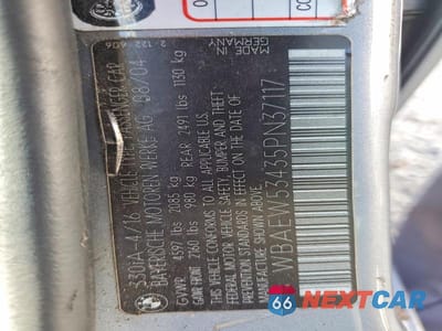 Zdjęcie 12 z 12 samochodu: 2005 BMW 330 XI VIN:WBAEW53435PN37117 - miniatura
