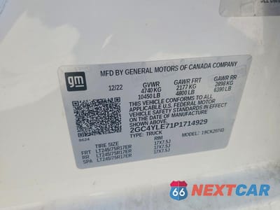 Zdjęcie 12 z 12 samochodu: 2023 CHEVROLET SILVERADO K2500 HEAVY DUTY VIN:2GC4YLE71P1714929 - miniatura