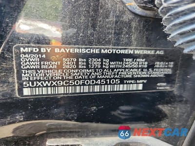 Zdjęcie 13 z 13 samochodu: 2015 BMW X3 XDRIVE28I VIN:5UXWX9C50F0D45105 - miniatura