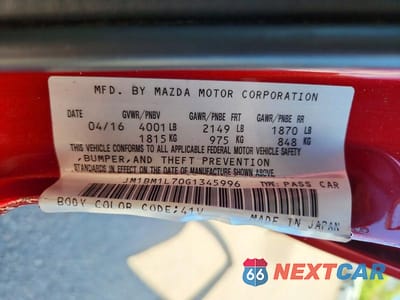 Zdjęcie 12 z 12 samochodu: 2016 MAZDA 3 TOURING VIN:JM1BM1L70G1345996 - miniatura