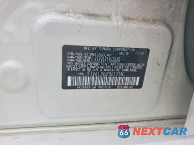Zdjęcie 12 z 12 samochodu: 2019 SUBARU WRX LIMITED VIN:JF1VA1J69K9819346 - miniatura