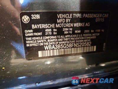 Zdjęcie 12 z 12 samochodu: 2015 BMW 328 XI SULEV VIN:WBA3B5G58FNS20582 - miniatura